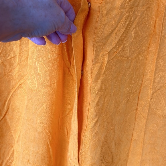 ZARA orange jacquard print full length jumpsuit size small - Picture 8 of 13